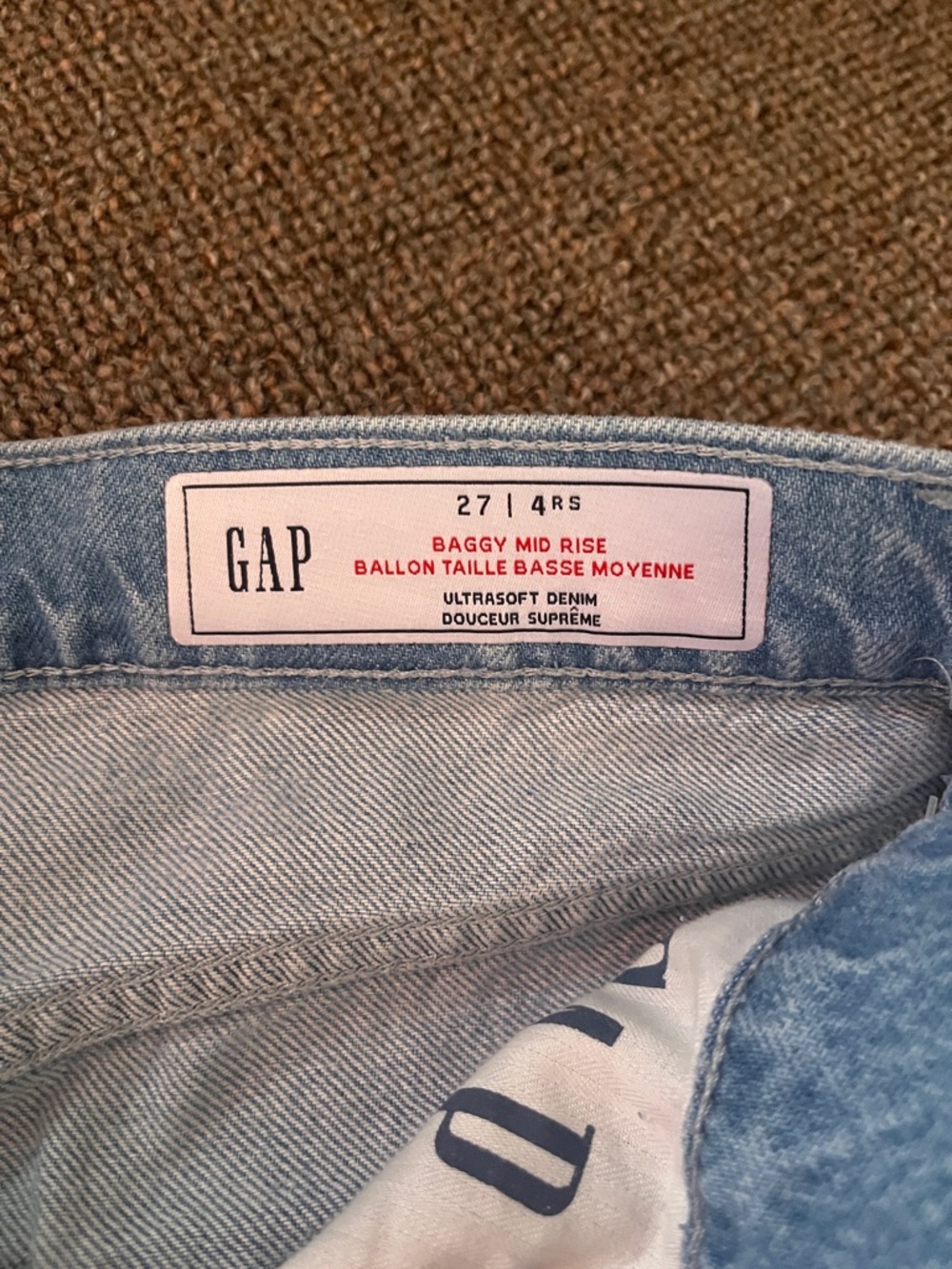 GAP Light Blue Wide-Leg Floral-Pattern Jeans - Picture 8 of 12